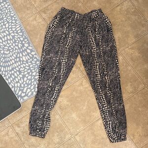 Tart Black and Cream Patterned Joggers